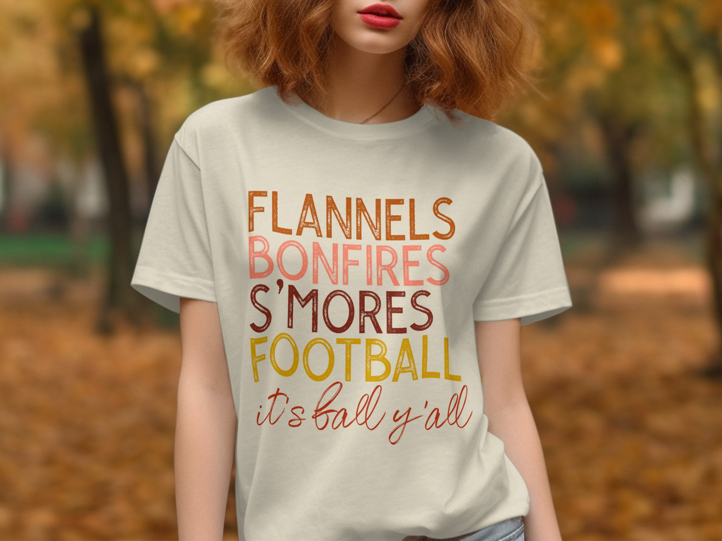 Flannels Bonfires S'mores Football T-shirt product