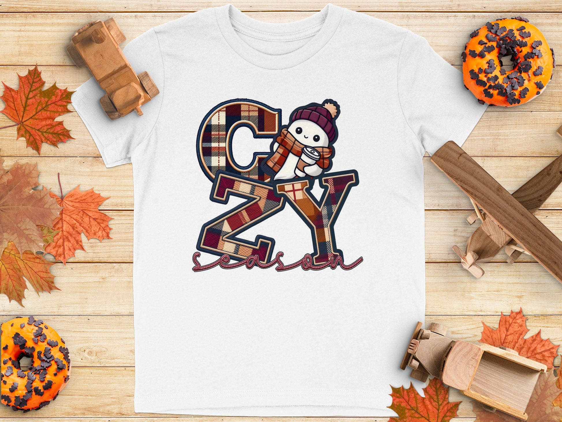 Cozy Season Graphic Tee Cute Winter Design Shirt product type