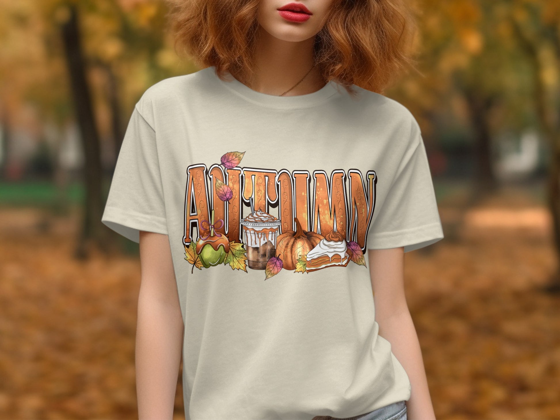 Autumn Season Graphic Tee for Women Casual product type
