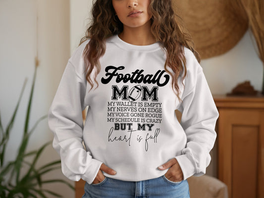 Football Mom Heart Is Full Sweatshirt product type