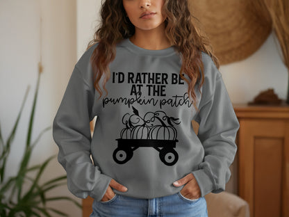I'd Rather Be at the Pumpkin Patch Sweatshirt product type