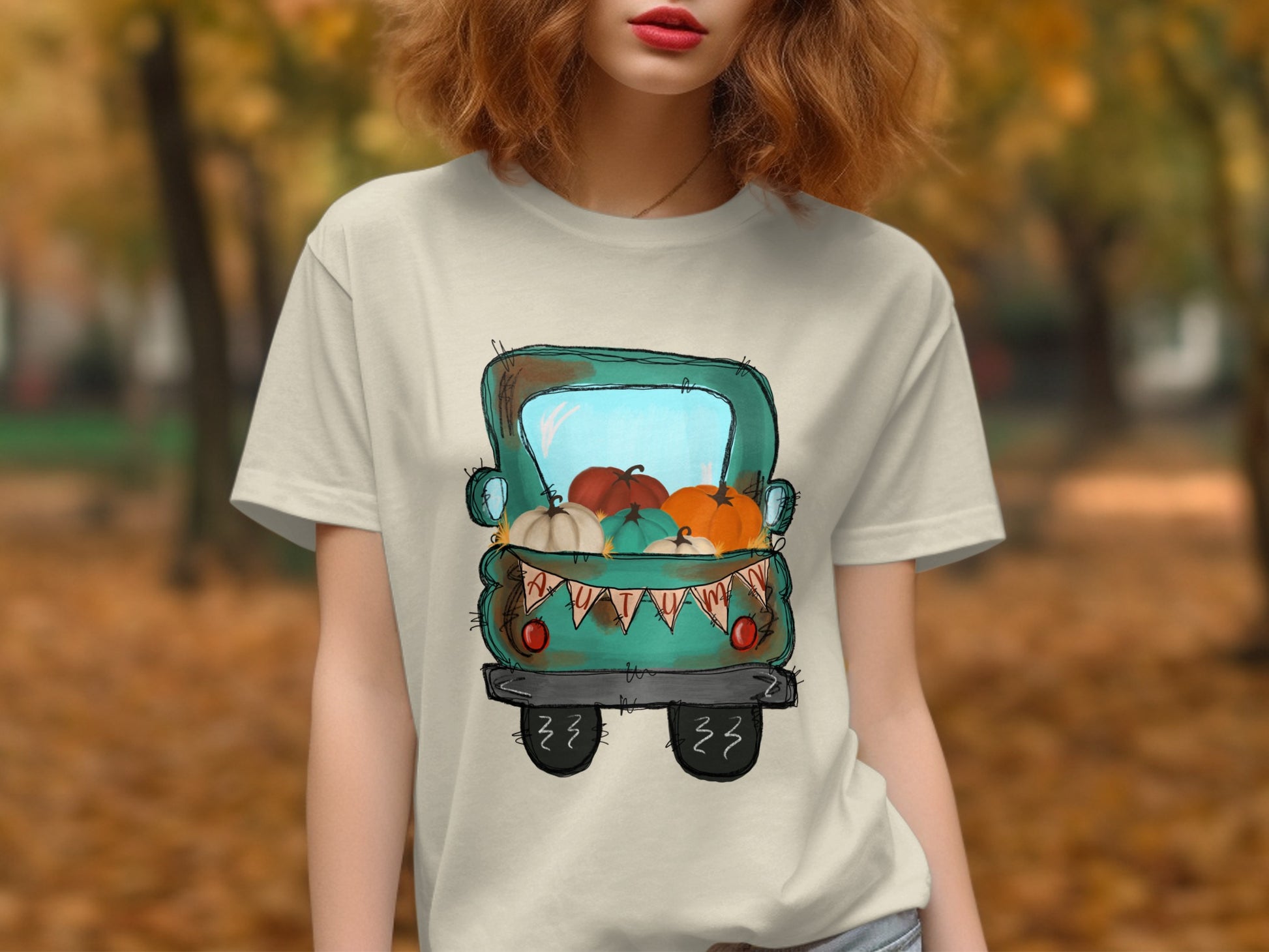 Charming Autumn Harvest Truck Graphic Tee product