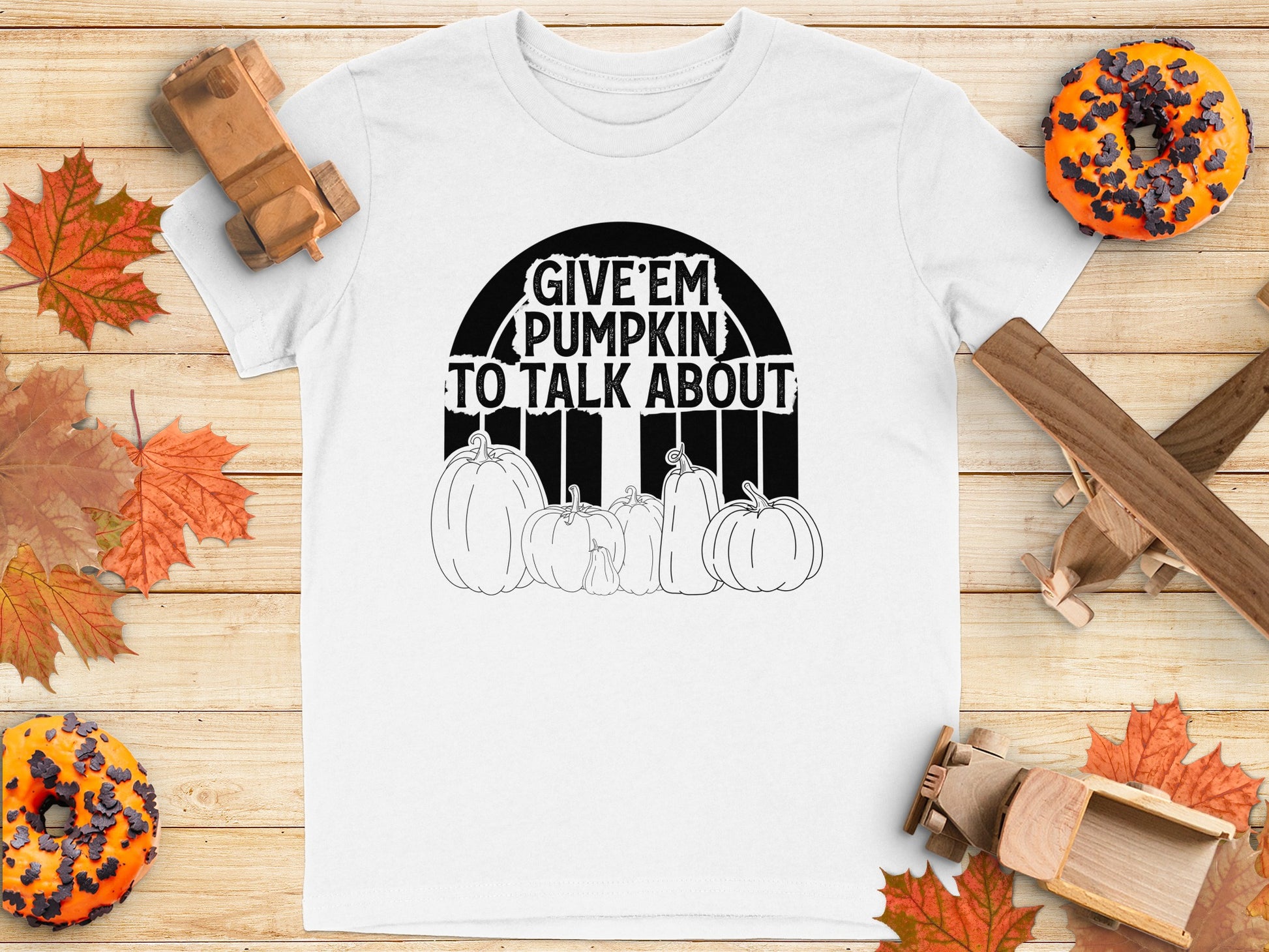 GIV'EM PUMPKIN TO TALK ABOUT Printed T-Shirt product