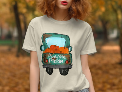 Pumpkin Pickin Truck Graphic Tee Shirt product type