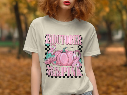 October We Wear Pink Graphic T-shirt product type
