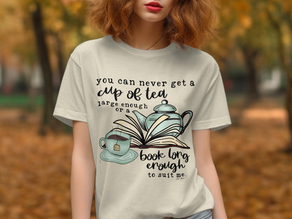 Book and Tea Illustrated Graphic T-shirt Product
