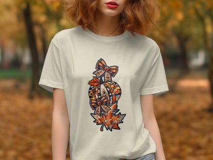 Autumn Leaves and Pumpkins Graphic Tee product