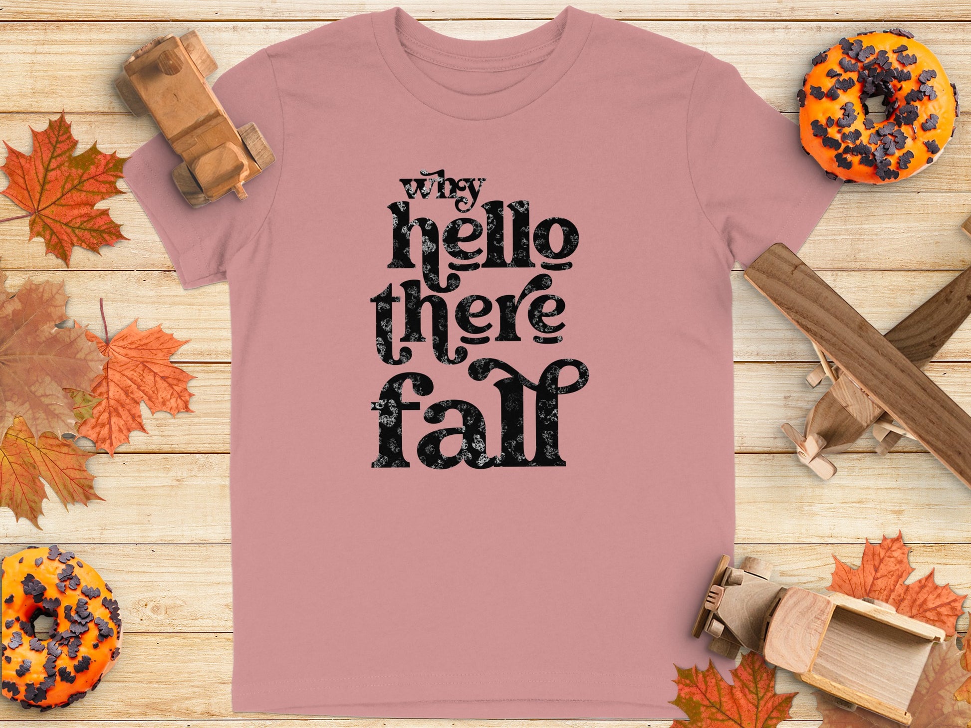 Why Hello There Fall Text Design T-shirt product type