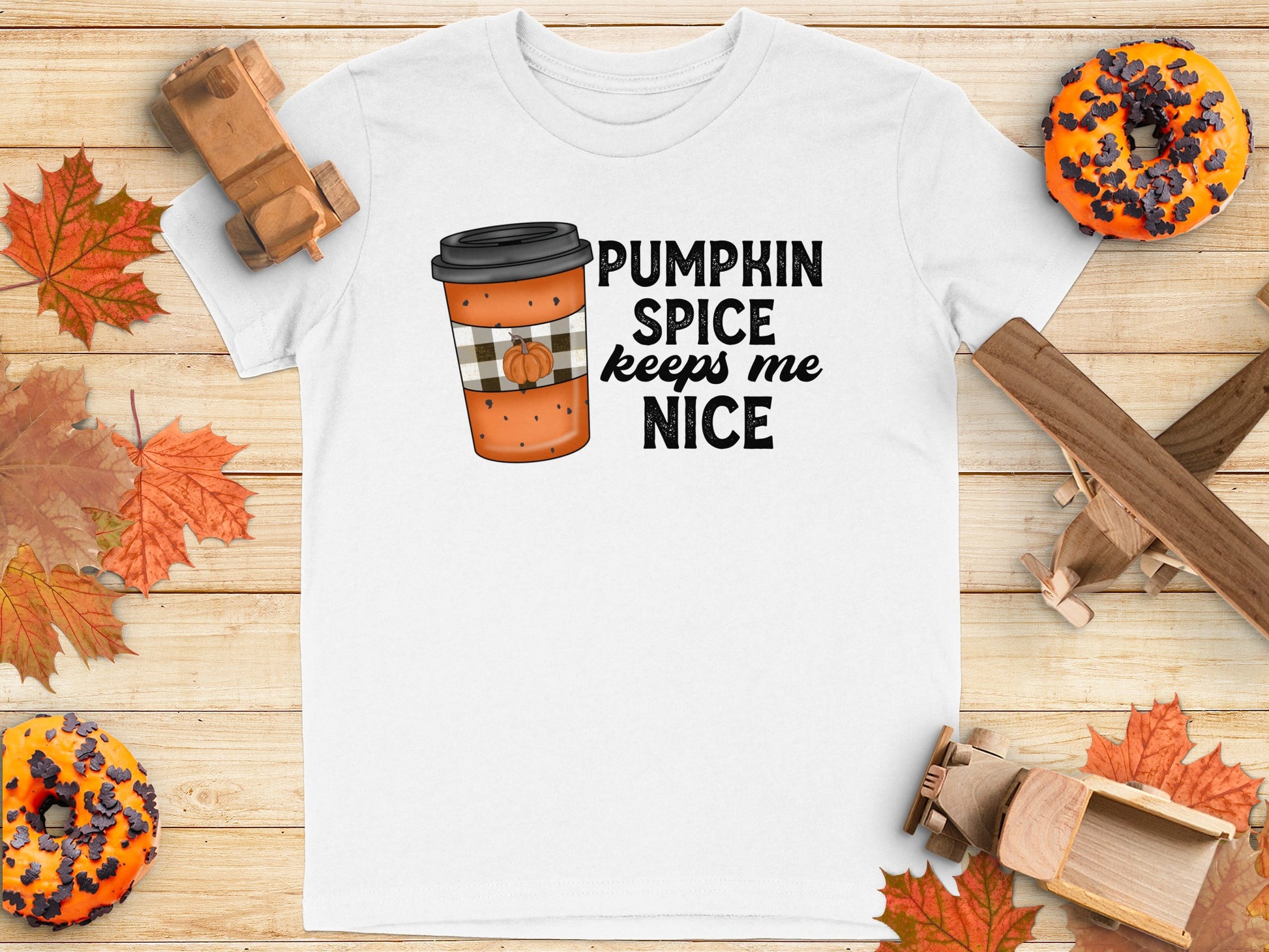Pumpkin Spice Keeps Me Nice Graphic Tee product