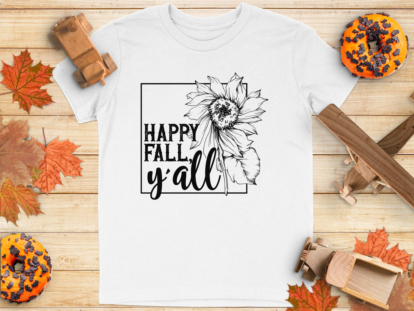 Happy Fall Y'all Sunflower Graphic T-shirt product type