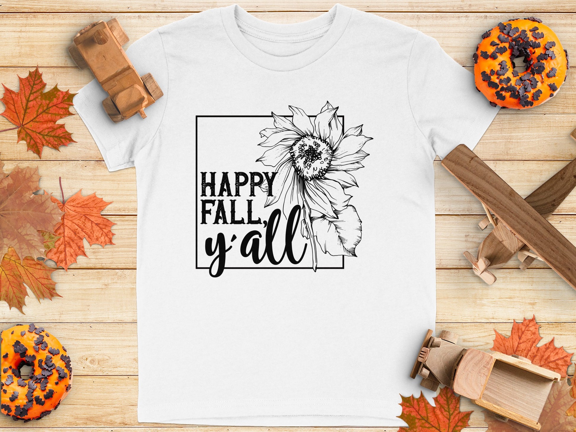 Happy Fall Y'all Sunflower Graphic T-shirt product type
