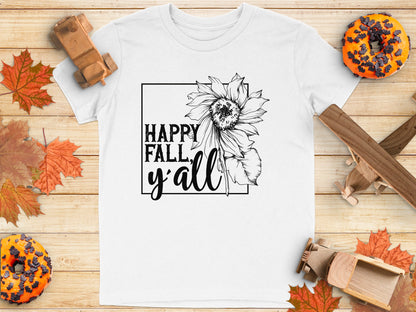 Happy Fall Y'all Sunflower Graphic T-shirt product type