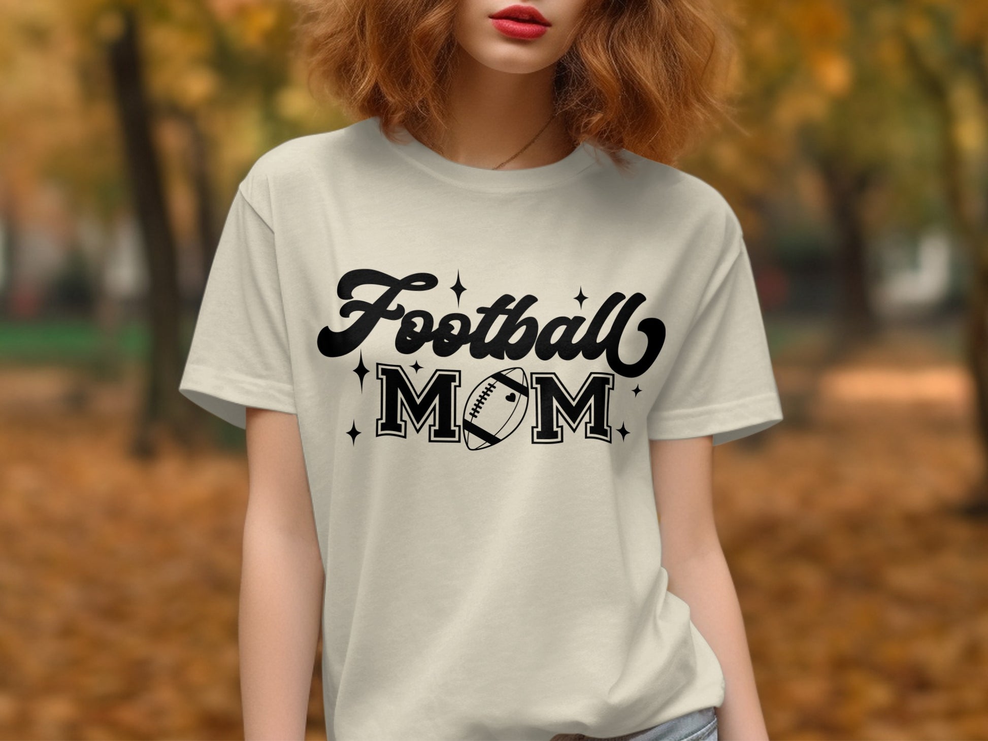 Football Mom Graphic Tee Shirt Fashion Product