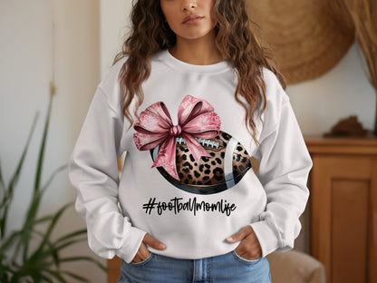 Football Mom Life Leopard Print Sweatshirt product type