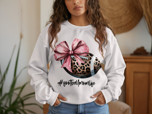 Football Mom Life Leopard Print Sweatshirt product type