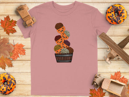 Halloween Pumpkin Shirt with Donut Design T-shirt product