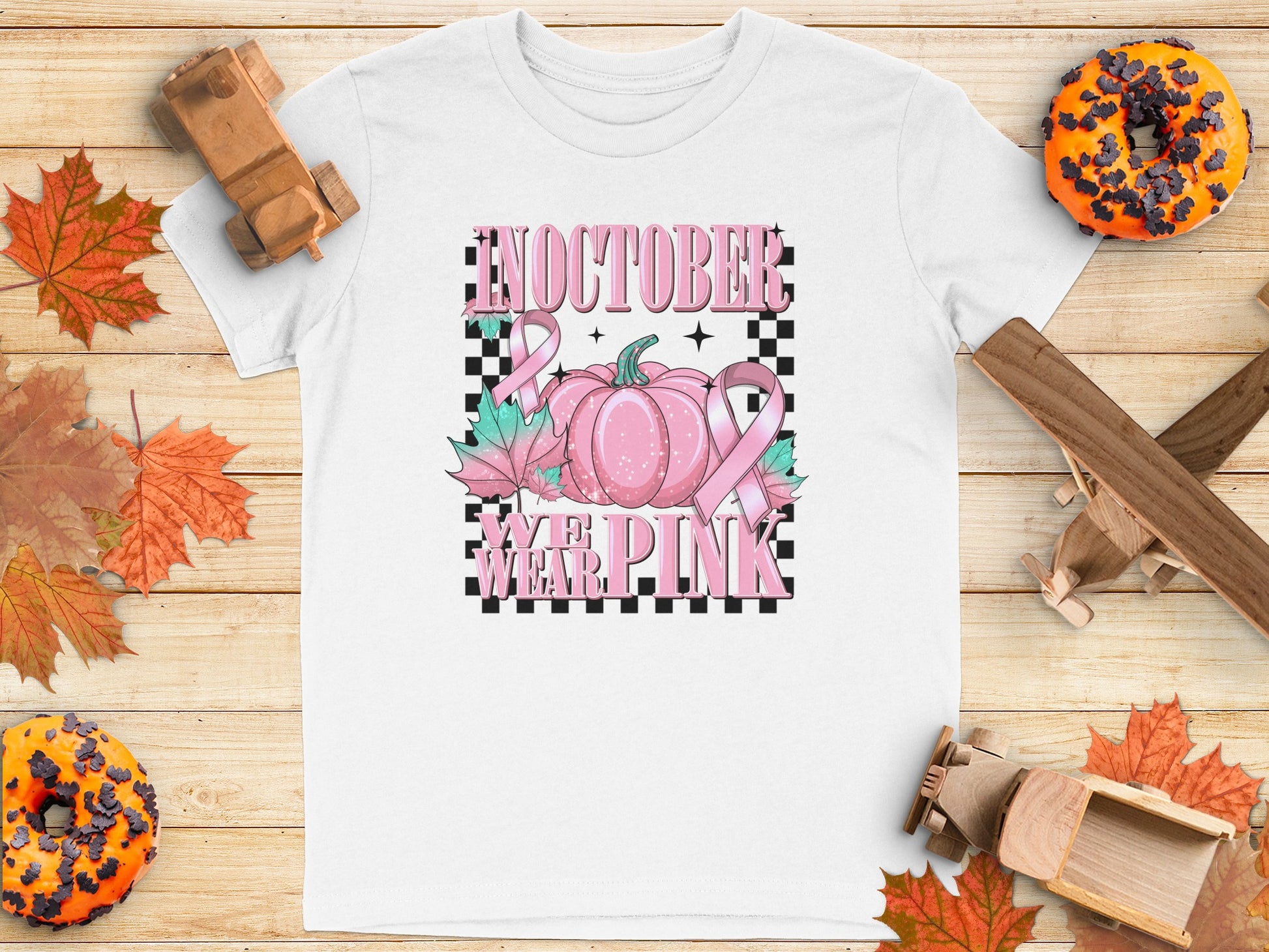 October We Wear Pink Breast Cancer Awareness T-shirt product