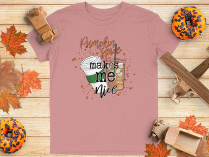 Pumpkin Spice Makes Me Nice T-Shirt product type