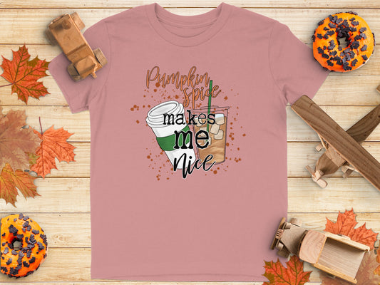 Pumpkin Spice Makes Me Nice T-Shirt product type