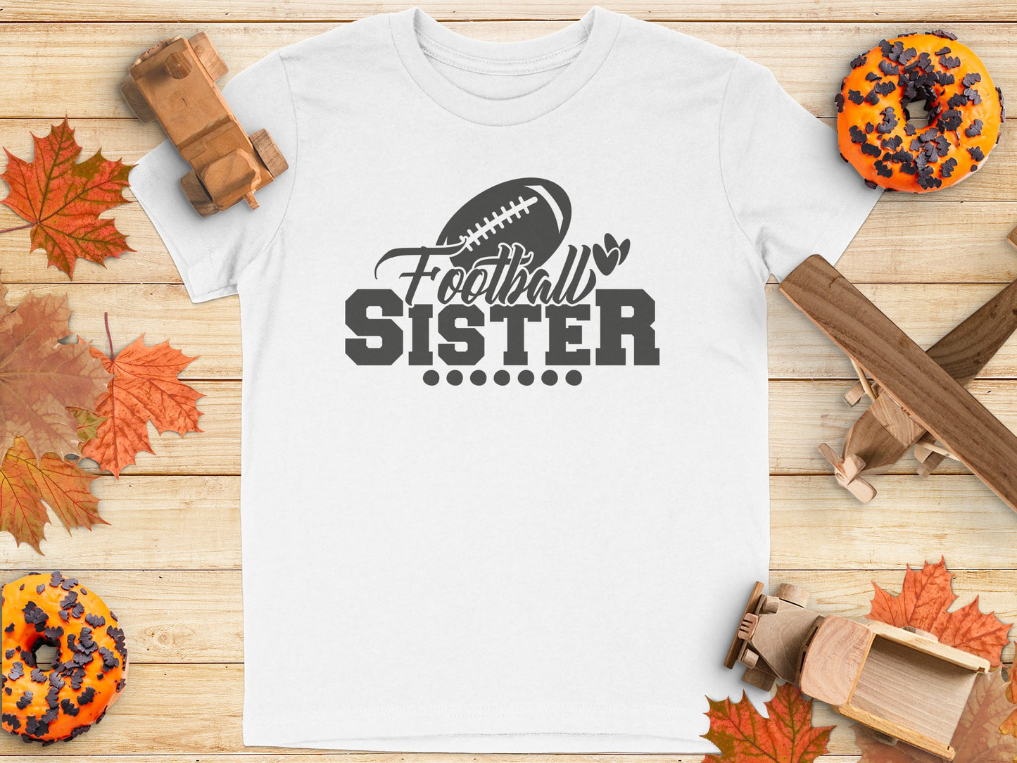Football Sister Graphic Tee Shirt product type