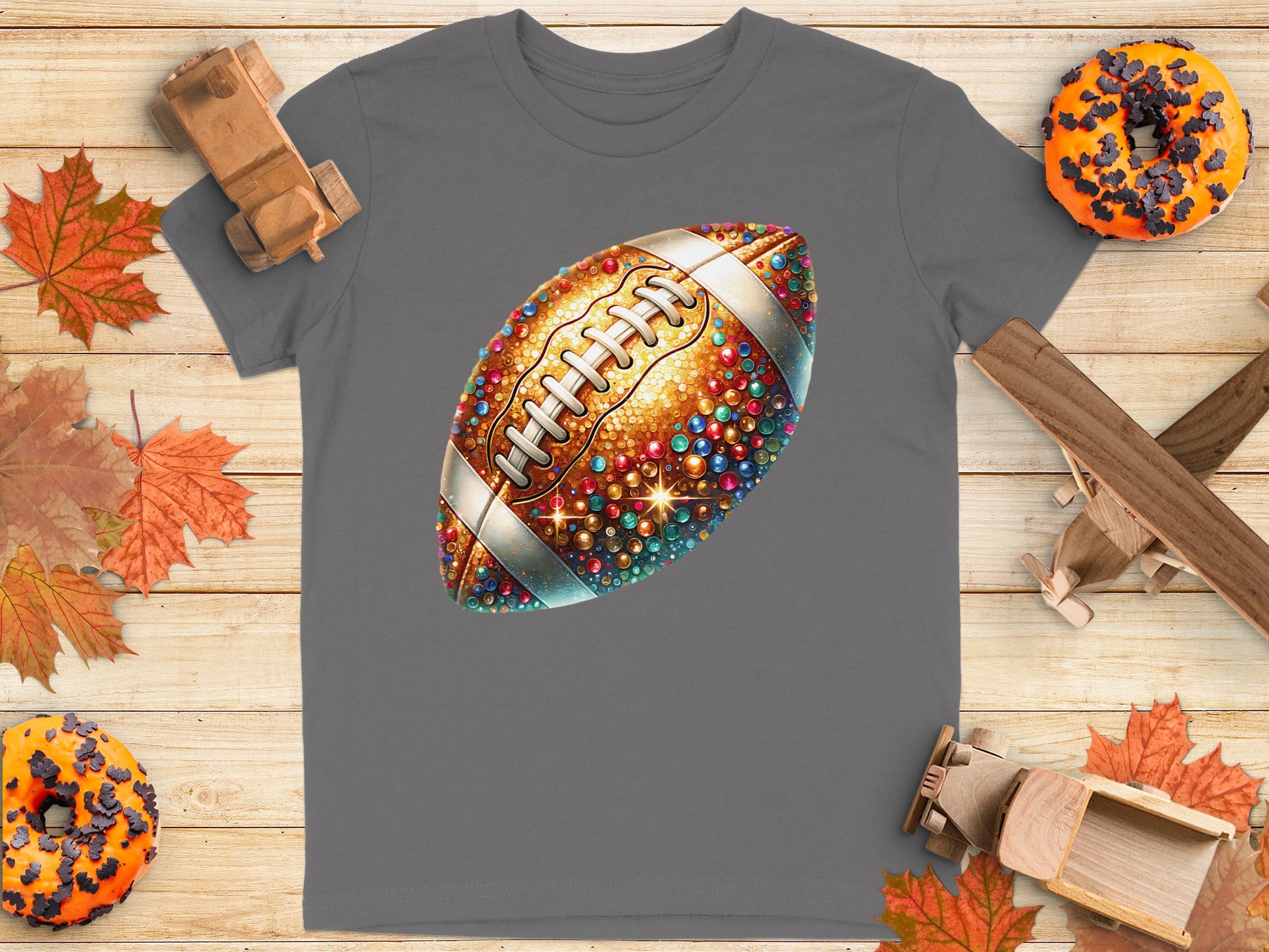 Sparkling Football Graphic Shirt for Sport Lovers product type