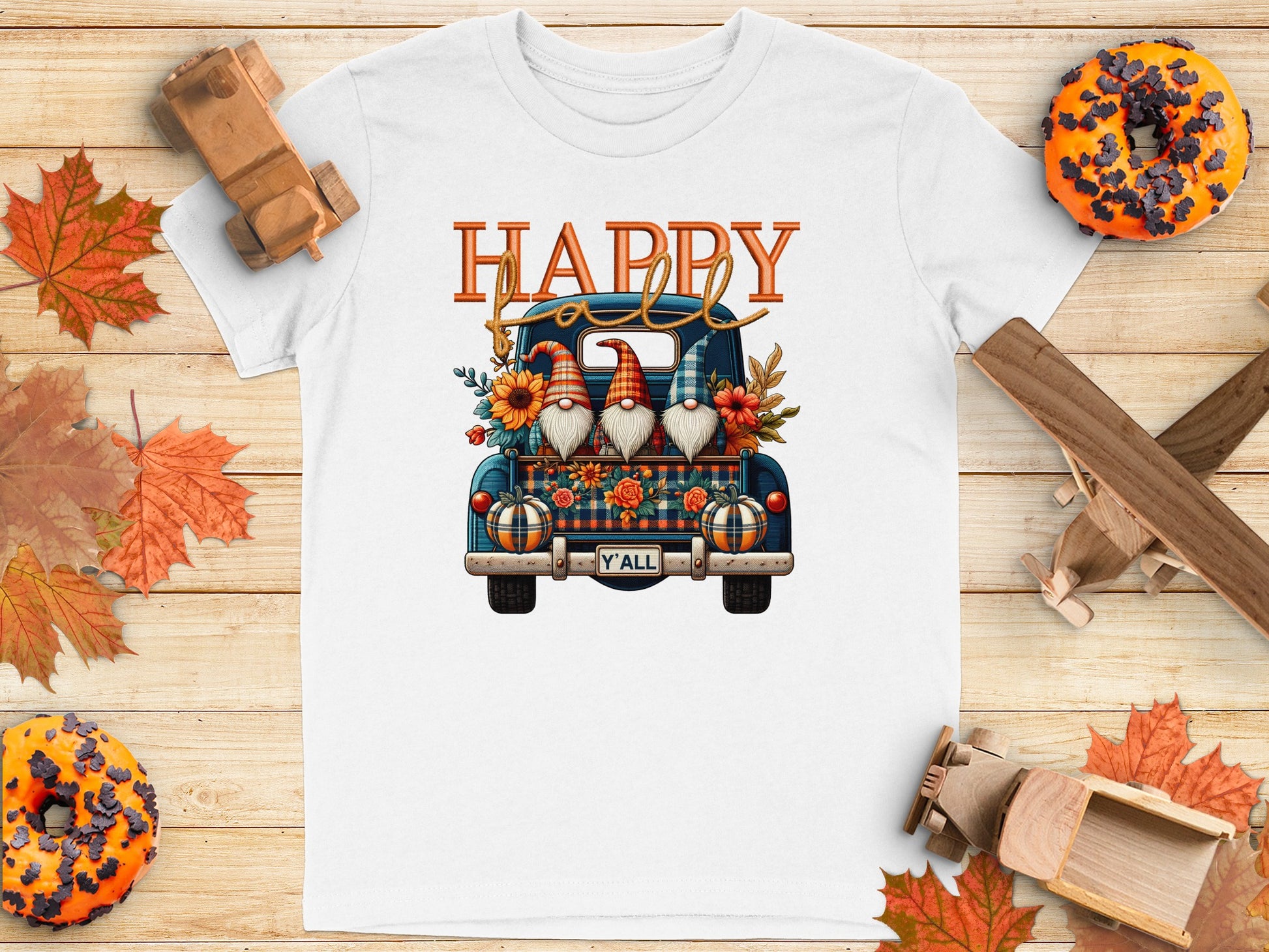 Happy Fall Y'all Gnomes on Truck T-Shirt product type