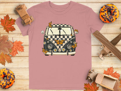 Retro Van with Butterflies Graphic T-Shirt product type