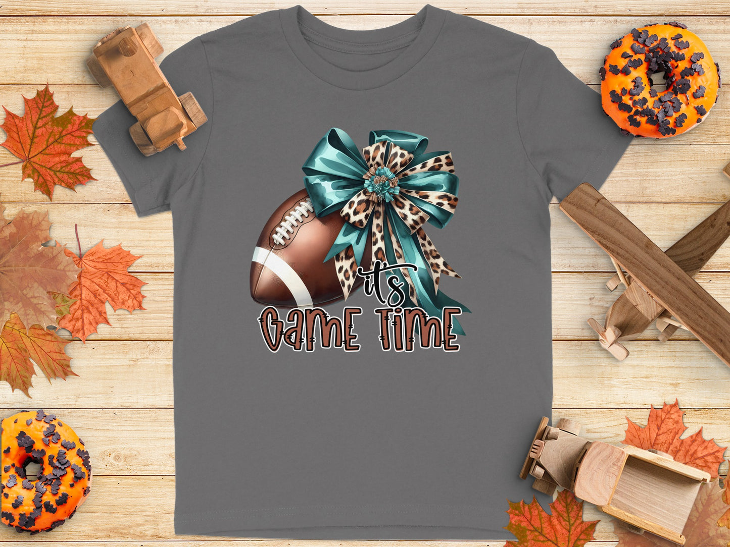 It's Game Time Football Bow Graphic Tee Product