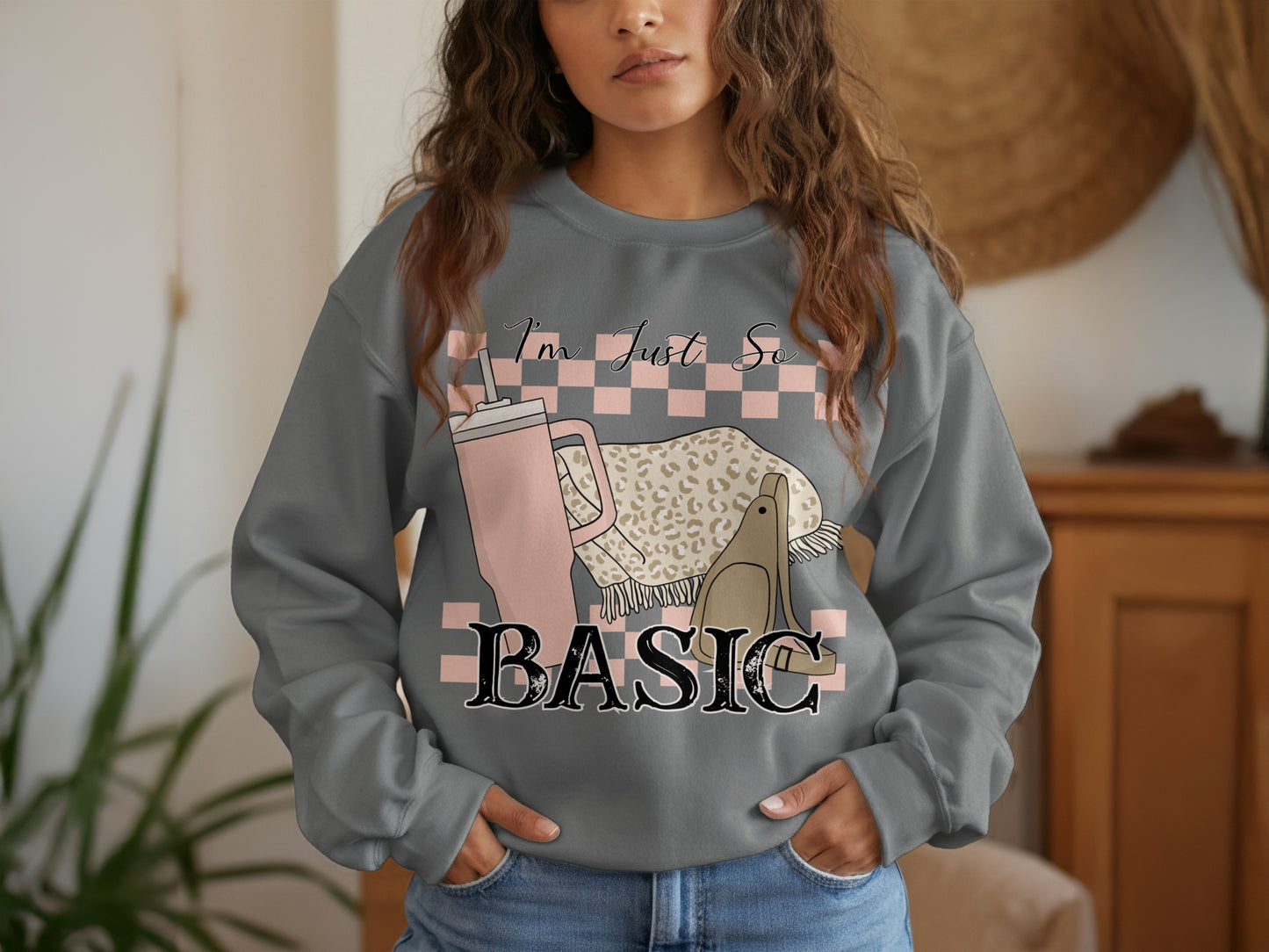 Im Just So Basic Graphic Printed Sweatshirt product