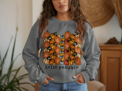 Hello Pumpkin Fall Season Themed Sweater product