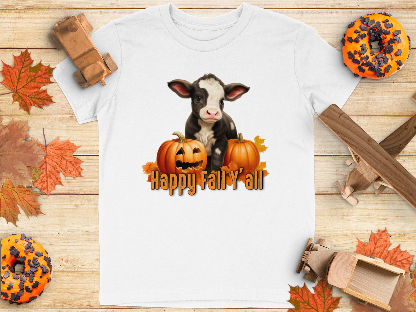 Happy Fall Y'all Halloween Cow T-Shirt product type