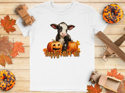 Happy Fall Y'all Halloween Cow T-Shirt product type