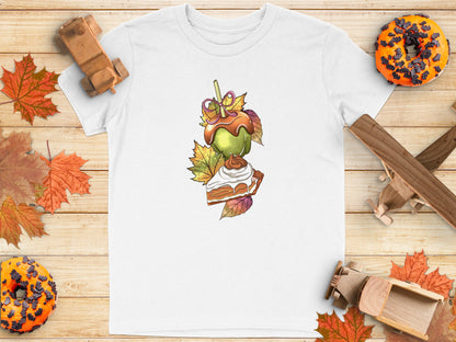 Autumn Themed Apple and Maple Leaves T-Shirt product