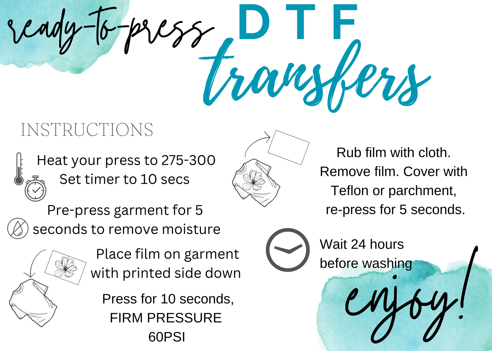Ready-to-Press DTF Transfers Print Product