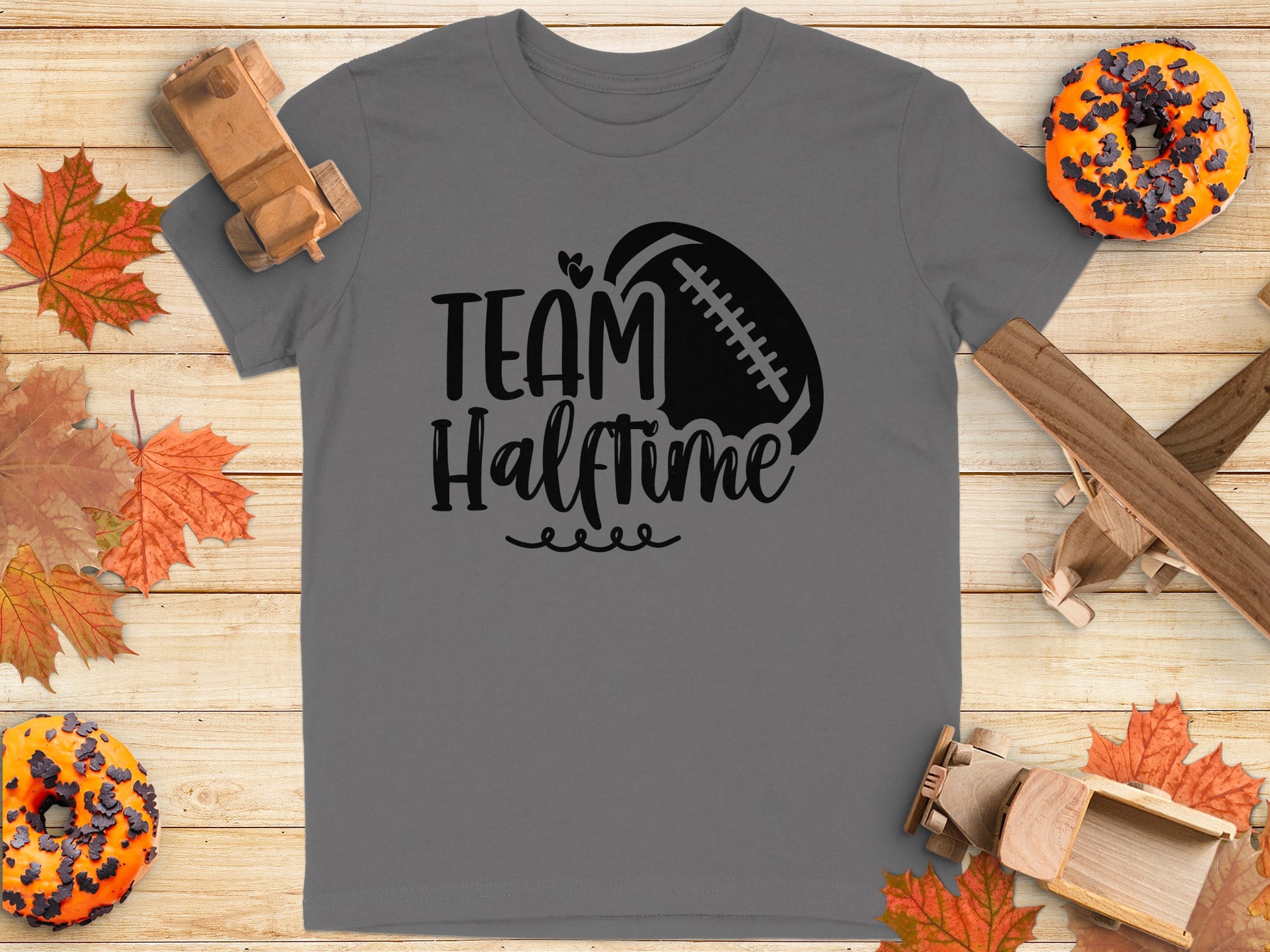 Team Halftime with Football Graphic T-Shirt Product