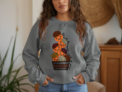 Happy Pumpkins Stacked Up Bucket Shirt product