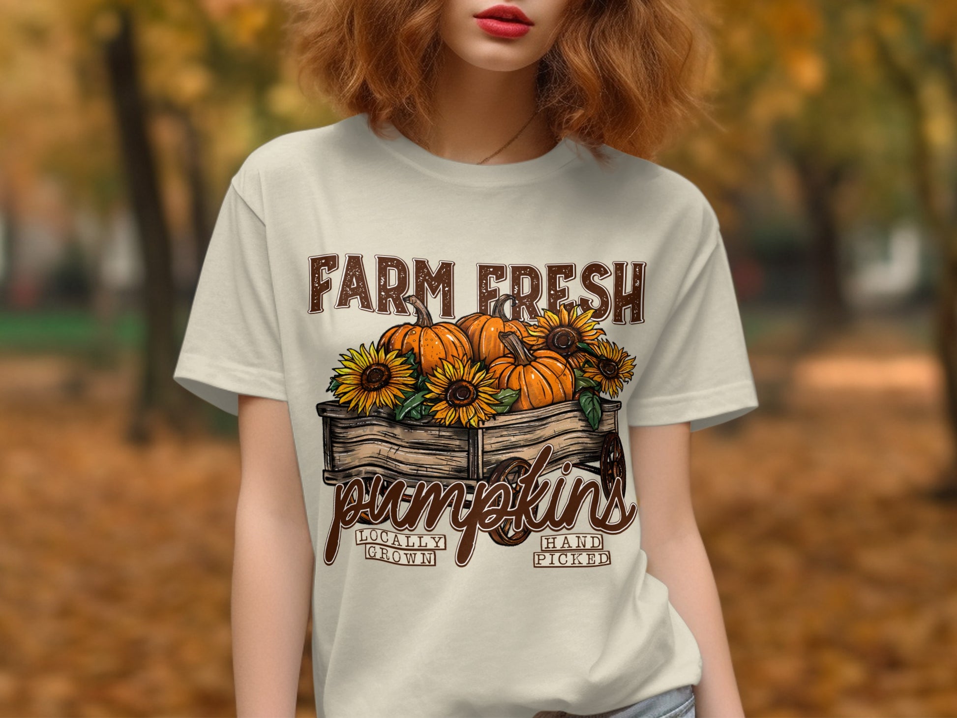 Farm Fresh Pumpkins Locally Grown Hand Picked T-Shirt Product