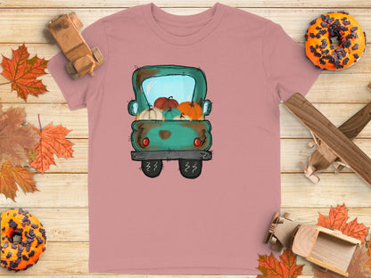 Vintage Autumn Truck with Pumpkins Graphic T-Shirt product type