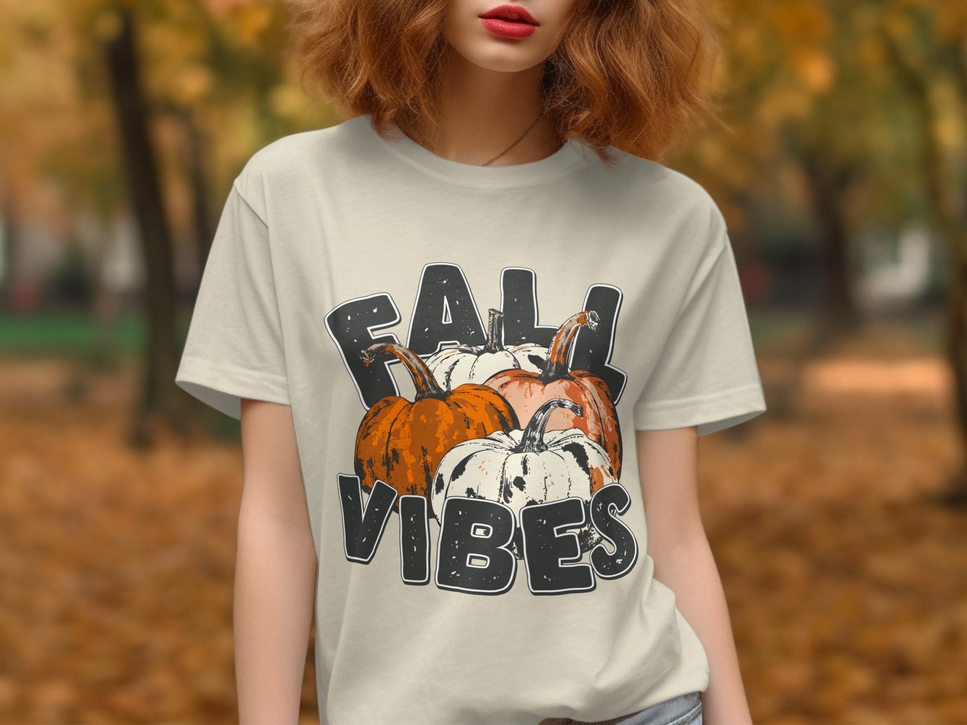 Fall Vibes Pumpkin Graphic T-Shirt product type