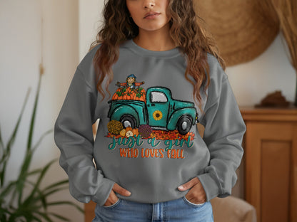 Just A Girl Who Loves Fall Graphic Sweatshirt product type