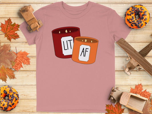 Lit AF Candles Graphic Design T-Shirt product type