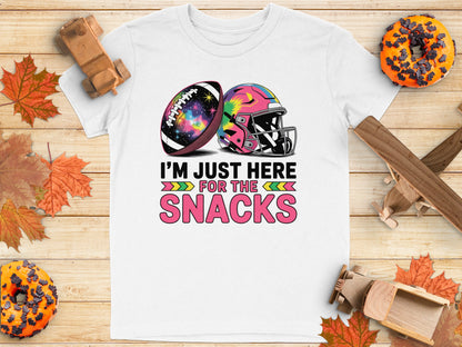 I'm Just Here For The Snacks Football T-shirt product