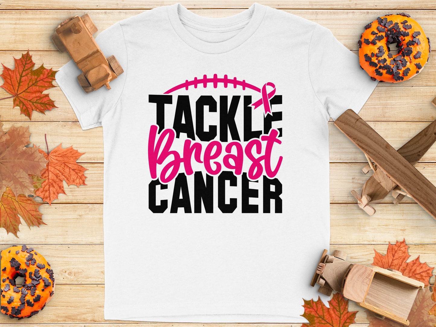 Tackle Breast Cancer Football T-shirt product type