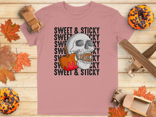 Sweet and Sticky Skull Design Halloween Shirt product type