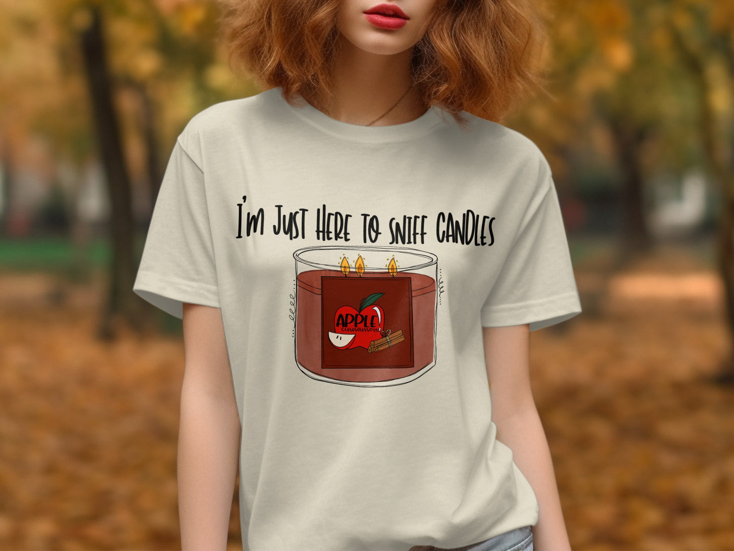 I'm Just Here to Sniff Candles Graphic Tee product