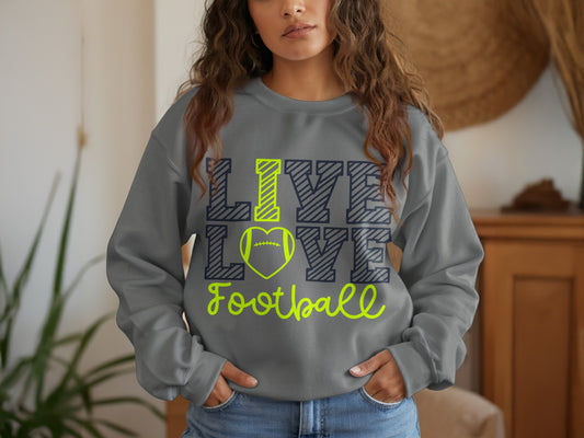 Live Love Football Graphic Sweatshirt product type