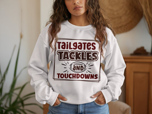 Tailgates Tackles and Touchdowns Graphic Sweatshirt product