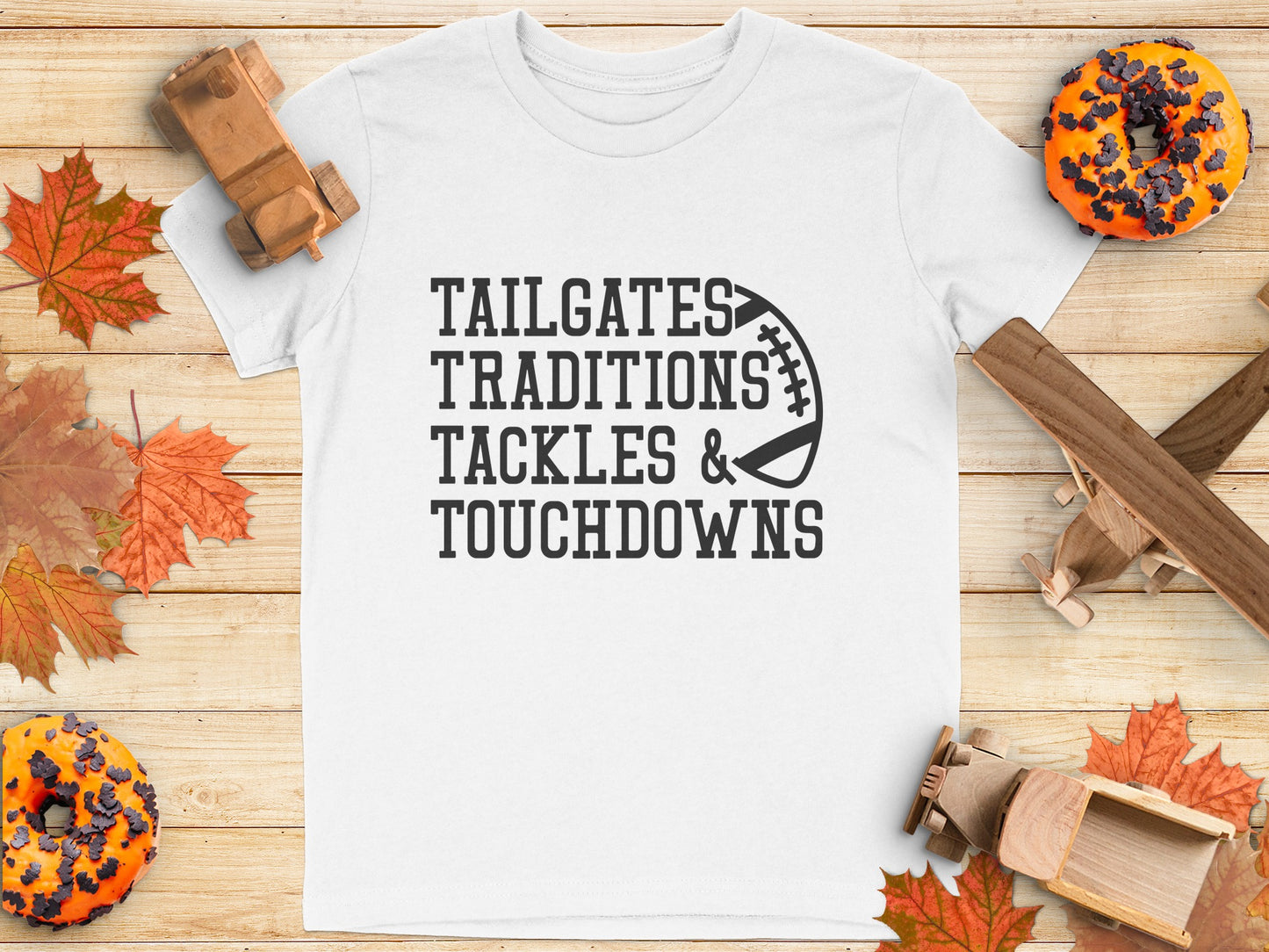 Tailgates Traditions Tackles and Touchdowns T-Shirt product
