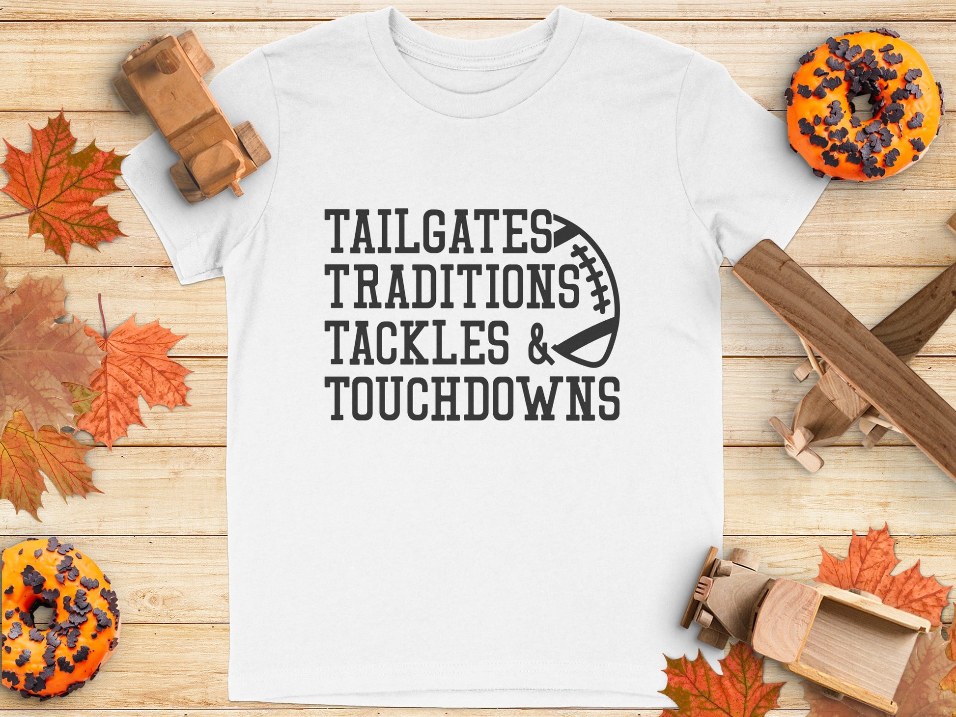 Tailgates Traditions Tackles and Touchdowns T-Shirt product