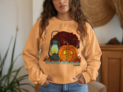 Be A Light Pumpkin Lantern Fall Sweatshirt product